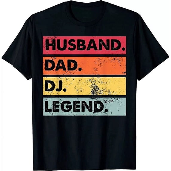 Husband Dad DJ Legend Father's Days Music Player T-Shirt - Walmart.com