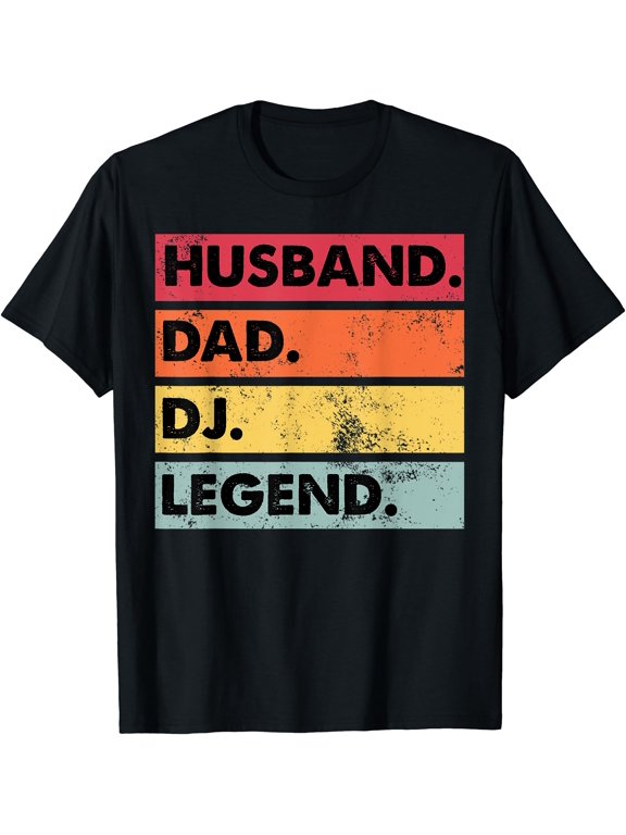 Husband Dad DJ Legend Funny DJ Disc Jockey Music Player Gift T-Shirt, Unisex T-Shirt