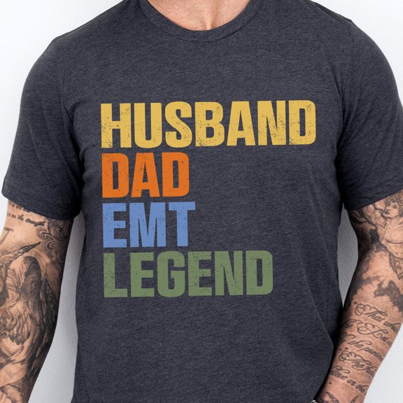 Husband Dad Emt Legend Shirt, Father'S Day 2025, Emt Dad Shirt, Father'S Day Gift, Gift For Dad, Shirt For Dad, Family Gift, Legend Husband Unisex S-5XL Hot Trending Shirt, Vintage Birthday Gift