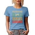 thumbnail image 1 of Husband. Dad. Gamer Legend. Video Gaming Enthusiast Father's Day or Dad's Birthday, Baby Blue T-Shirt, 2XL, 1 of 5