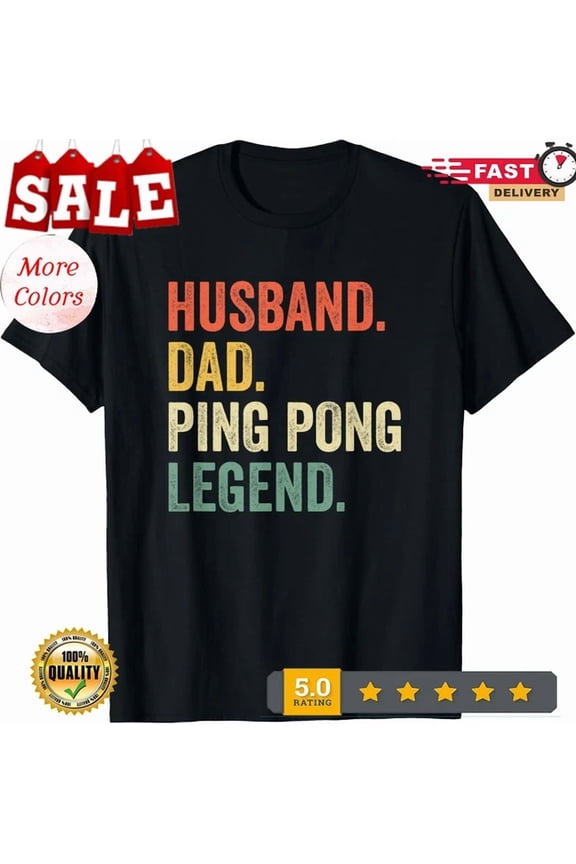 Husband Dad Ping Pong Legend Table Vintage Unisex T-Shirt, Unisex T-Shirt