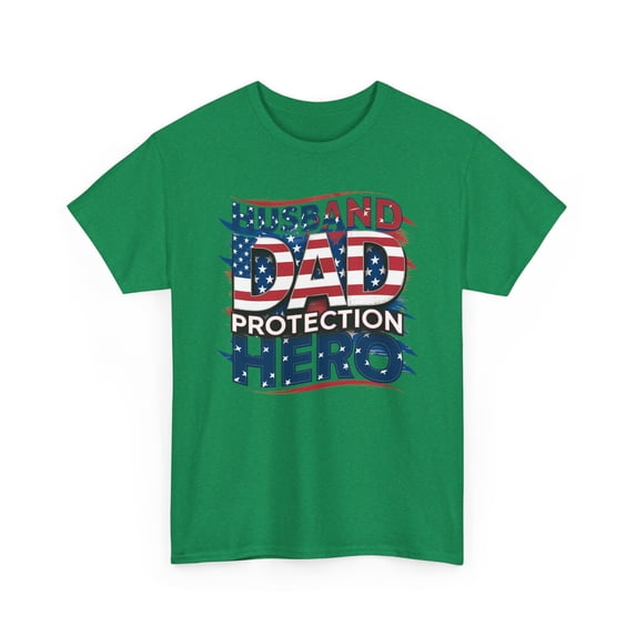 Husband Dad Protection Hero for Dad father gift Unisex Cotton Tee