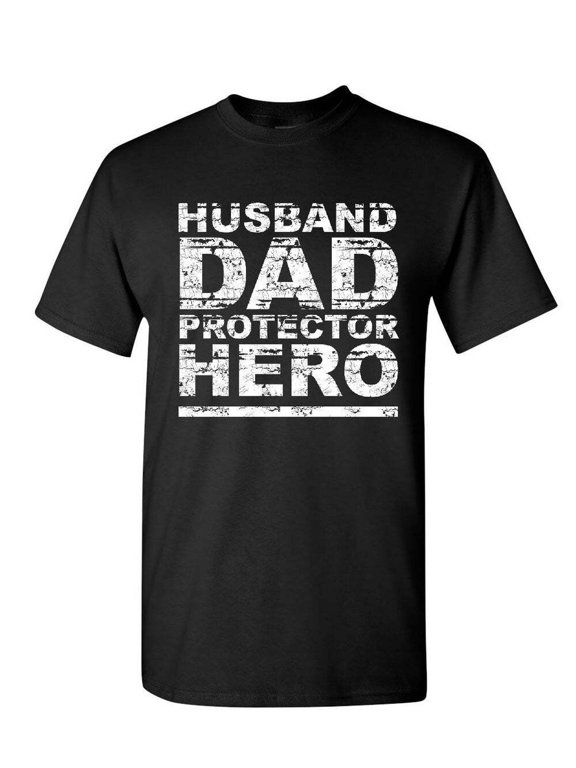 Husband Dad Protector Hero Daddy Parenthood Father's Day Gift Shirt, Size S-5XL