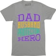 thumbnail image 1 of Husband Dad Protector Hero Father's Day Daddy Parenthood Men's Tee Shirt, 1 of 4