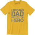 thumbnail image 1 of Husband Dad Protector Hero Fathers Day Dad Daddy Birthday Men's T-Shirt, 1 of 4