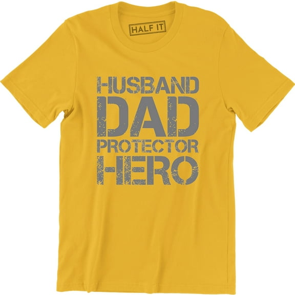 Husband Dad Protector Hero Fathers Day Dad Daddy Birthday Men's T-Shirt
