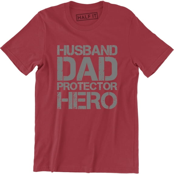 Husband Dad Protector Hero Fathers Day Dad Daddy Birthday Men's T-Shirt