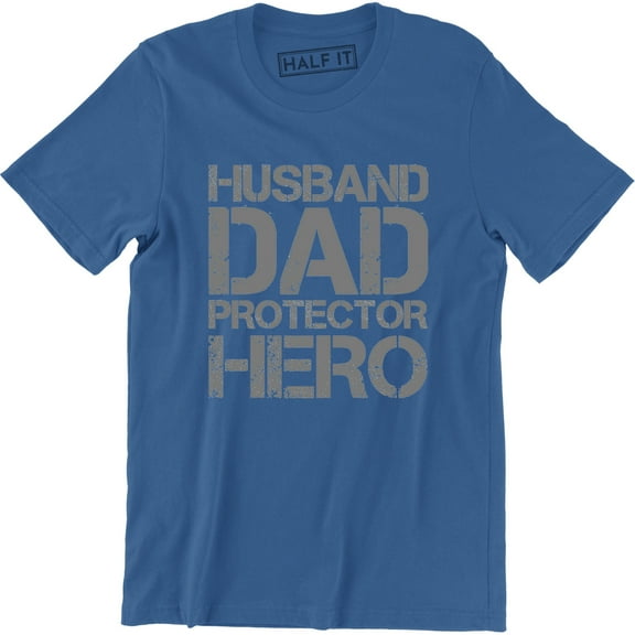 Husband Dad Protector Hero Fathers Day Dad Daddy Birthday Men's T-Shirt