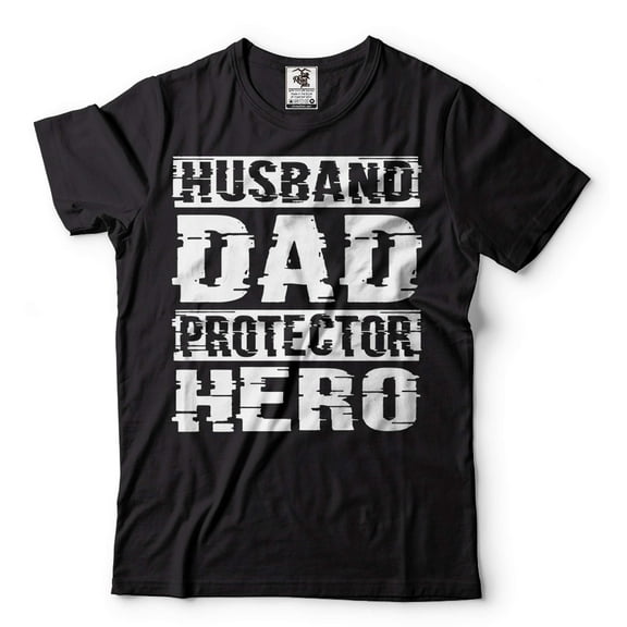 Husband Dad Protector Hero Shirt Father's Day Dad Tshirt Father Birthday Gift Shirt For Men