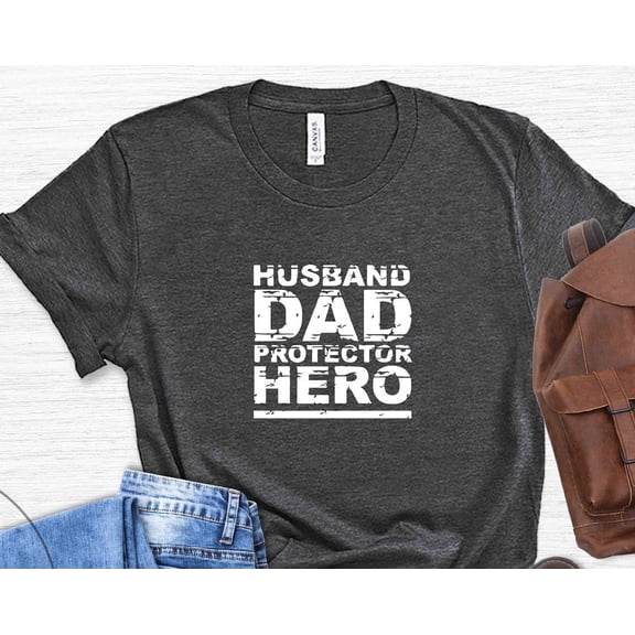 Husband Dad Protector Hero Shirt,Hubby,New Dad Shirts,Fathers Day Gift,Best Dad Tee,Dad Hospital Tees,Pregnancy Announcement to Dad TSHIRT All Size S-5XL