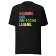 thumbnail image 1 of Husband Dad Sim Racing Legend Shirt, Unisex, Racing Sim Shirt, Funny  Gaming Esport Shirt, Sim Racer Shirt, Car Racing Gamer Shirt (Black, 2XL), 1 of 1