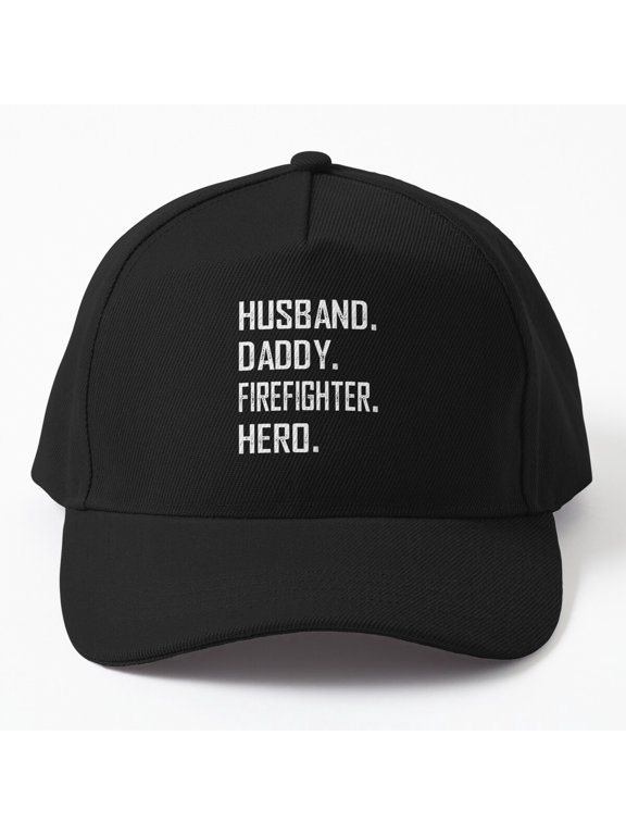 Husband Daddy Firefighter Hero Baseball Cap, Family First Responder Graphic Design, Classic Hat
