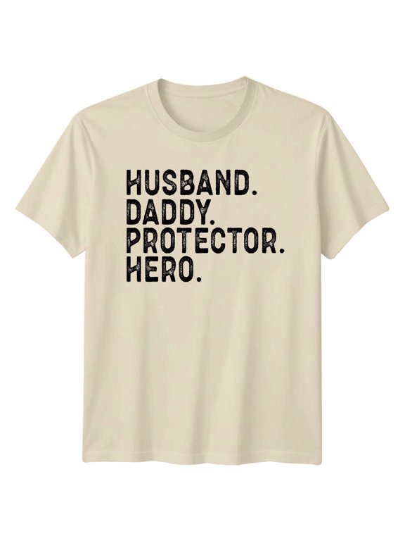 Husband Daddy Protector Hero Father's Day T-Shirt