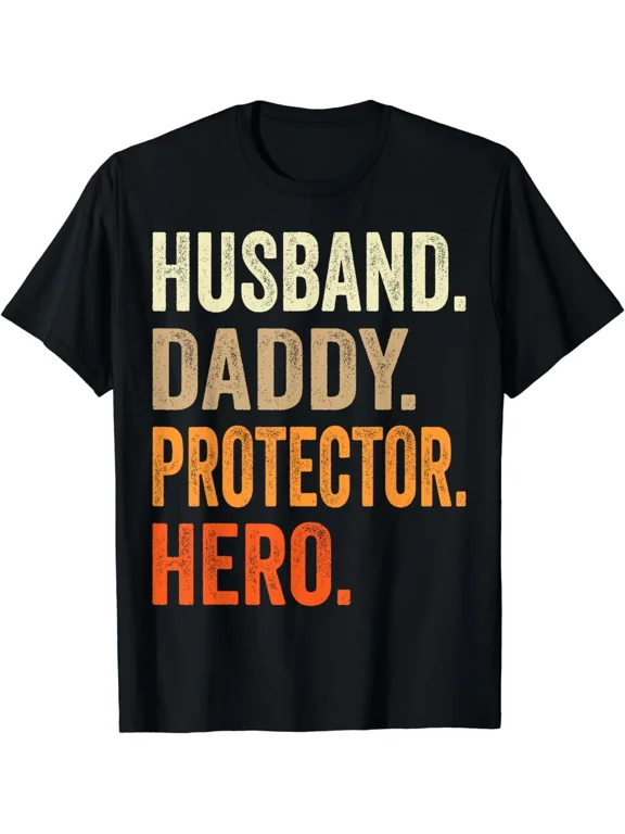 Husband Daddy Protector Hero Mens Fathers Day Father Funny Gifts Unisex T-Shirt