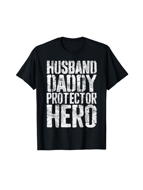 Husband Daddy Protector Hero Shirt Men Dad Fathers Day T-Shirt