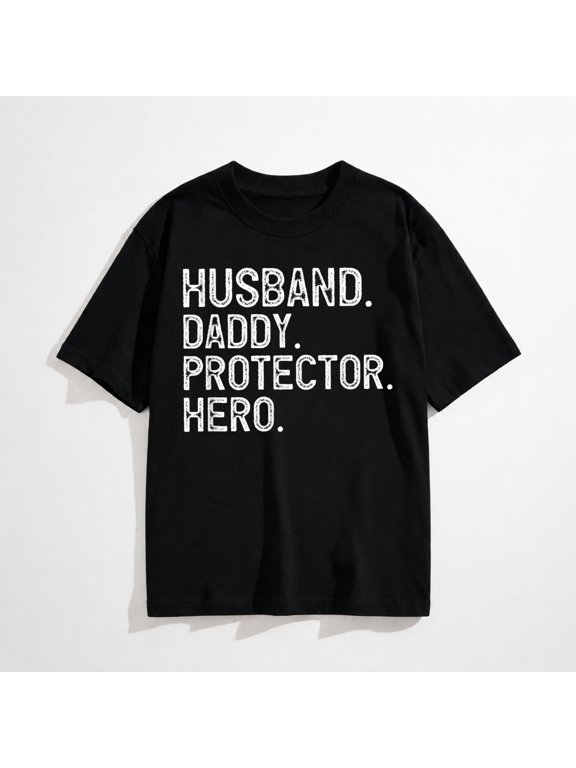 Husband Daddy Protector Hero T-Shirt Father's Day Gift
