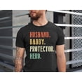 thumbnail image 1 of Husband Daddy protector Hero shirt, Father's day, Fatherhood shirt, Best dad ever shirt, dad shirt, daddy T-shirt, for dad All Size S-5Xl, 1 of 5