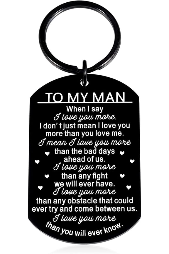 Husband Easter Basket Stuffers One Year Anniversary Keychain Romantic Gift for Husband Boyfriend I Love You Gift for Couple Men Birthday Fathers Day from Wife Girlfriend Engagement Wedding Valentines