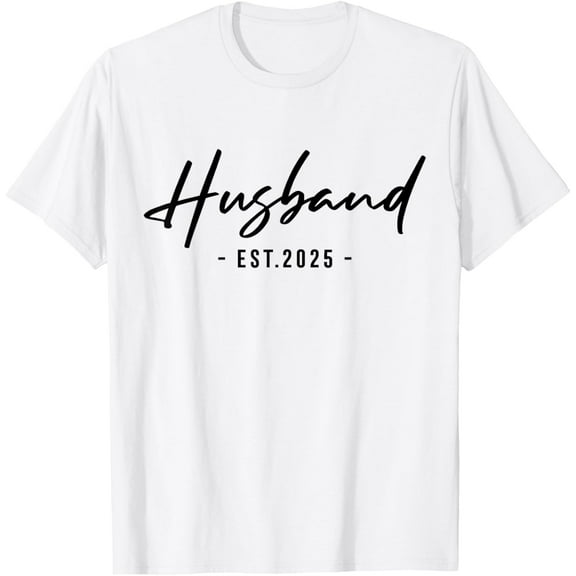 Husband Est 2025 Just Married Honeymoon Hubby Husband 2025 T-Shirt