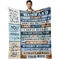 thumbnail image 1 of Husband Gifts Blanket 50"X60", Gifts for Husband/Men, Husband Gifts from Wife, Best Anniversary Wedding Gifts For Husband, Husband Birthday Gift Ideas, To My Man Gift, I Love You Gifts Blankets, 1 of 1
