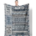 thumbnail image 1 of Husband Gifts Blanket, Gifts for Husband/Him Blanket 60"x50", Anniversary Birthday Gifts for Husband, Husband Birthday Gifts from Wife, Husband Birthday Gift Ideas, Best Husband Gifts for Men, 1 of 6