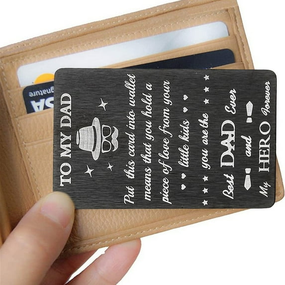 To My Husband Gifts, Minimalist Personalized Engraved Metal Wallet, Slim Wallet for Men, Birthday Gift Father's Day Gift Anniversary Valentines Day Gifts