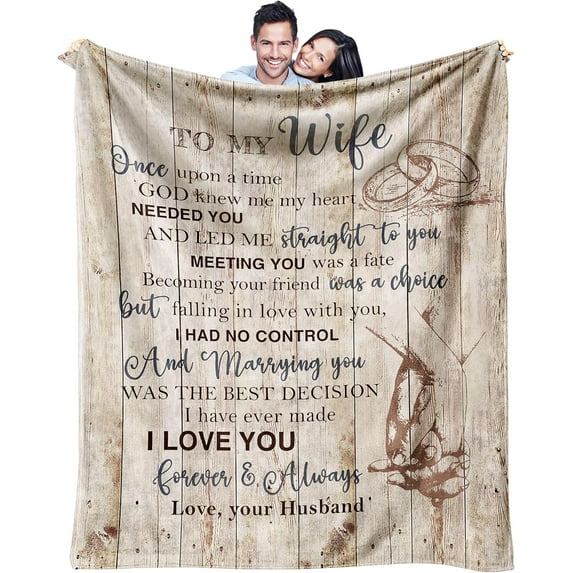Husband Gifts from Wife, Gifts for Husband, Anniversary Wedding Gifts for Husband, Husband Birthday Gift Ideas, Gifts for Him, to My Husband Gifts/Presents Blanket 60"x50"