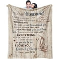 thumbnail image 1 of Husband Gifts from Wife, Gifts for Husband, Anniversary Wedding Gifts for Husband, Husband Birthday Gift Ideas, Gifts for Him, to My Husband Gifts/Presents Blanket 60"x50", 1 of 5