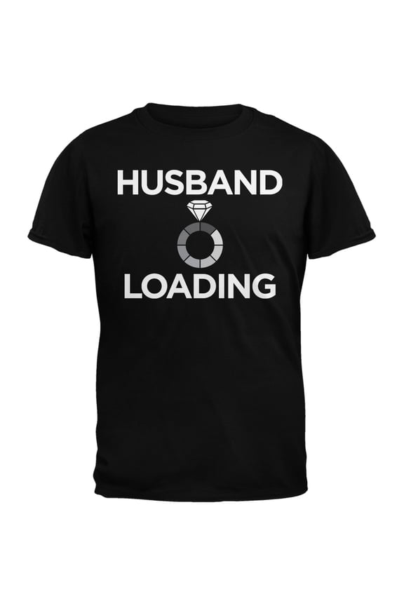 Husband Loading Black Adult T-Shirt - X-Large