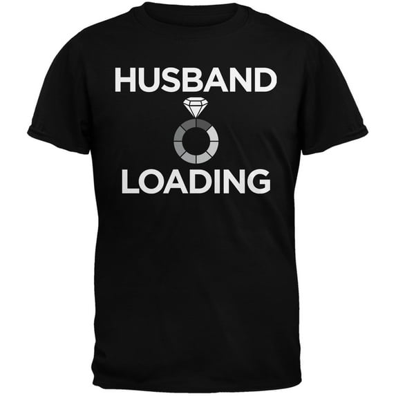 Husband Loading Black Adult T-Shirt - X-Large