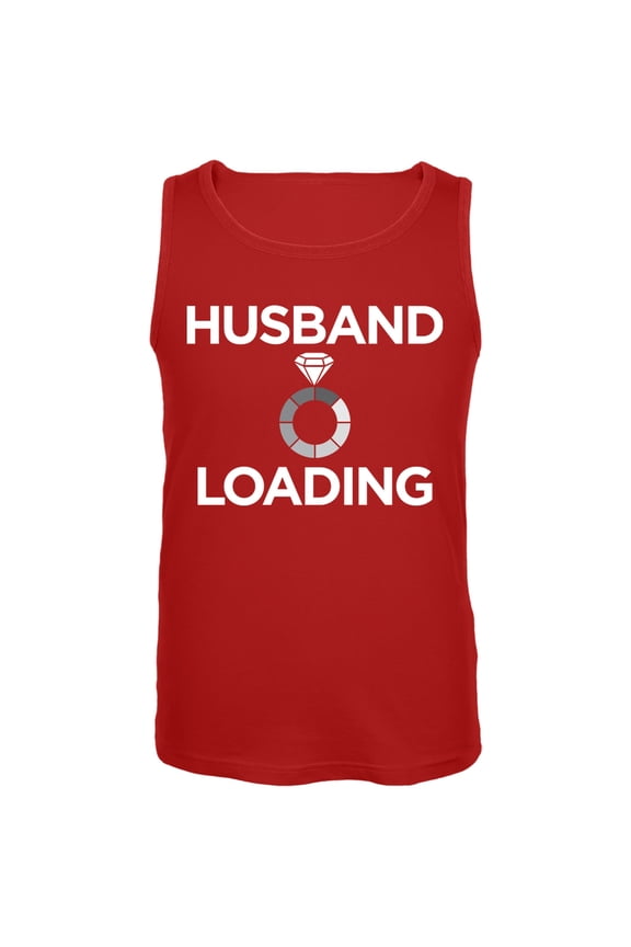 Husband Loading Red Mens Tank Top - Small