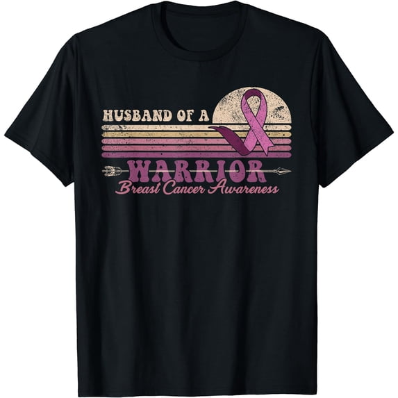 Husband Of A Warrior Breast Cancer Awareness Support Squad T-Shirt