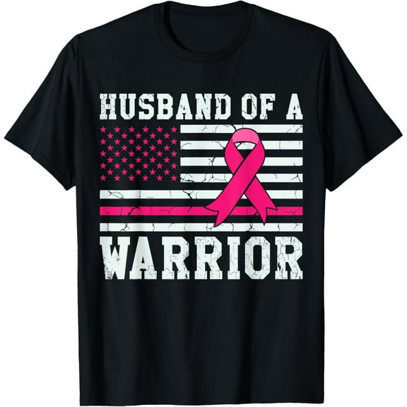 Husband Of A Warrior Breast Cancer Awareness Support Squad T-Shirt