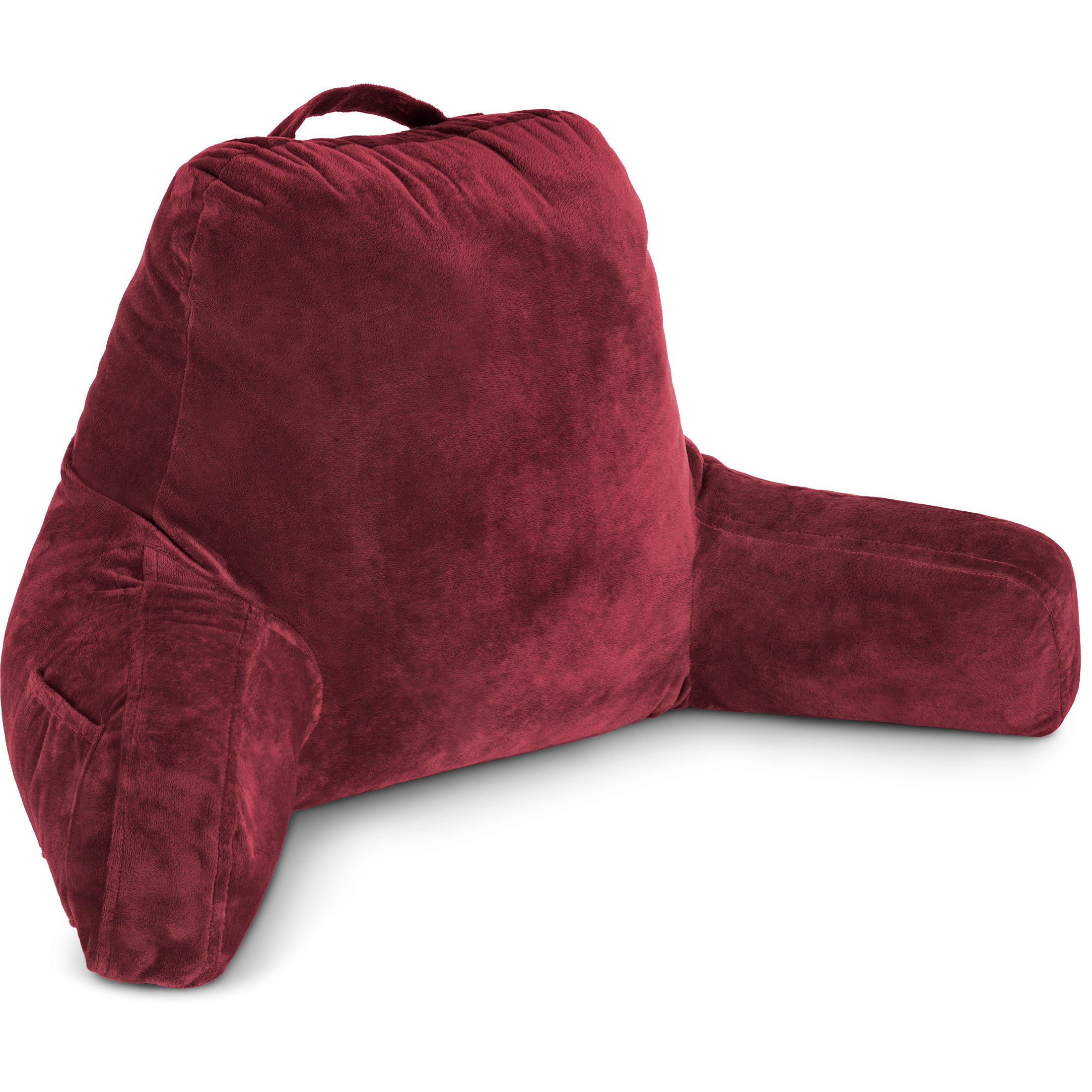 Husband Pillow Maroon, Big Lumbar Neck Armrest, for Restful