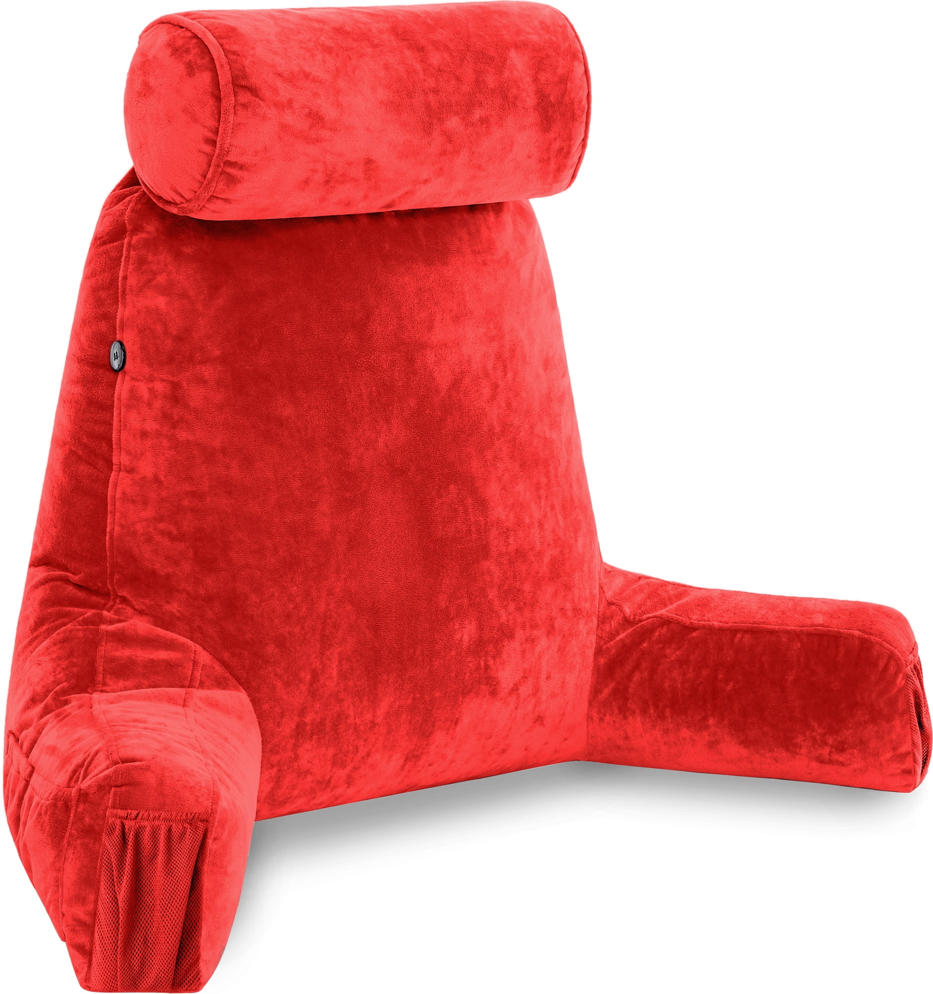 Red Microfiber and Faux Suede Indoor/Outdoor Husband Pillow