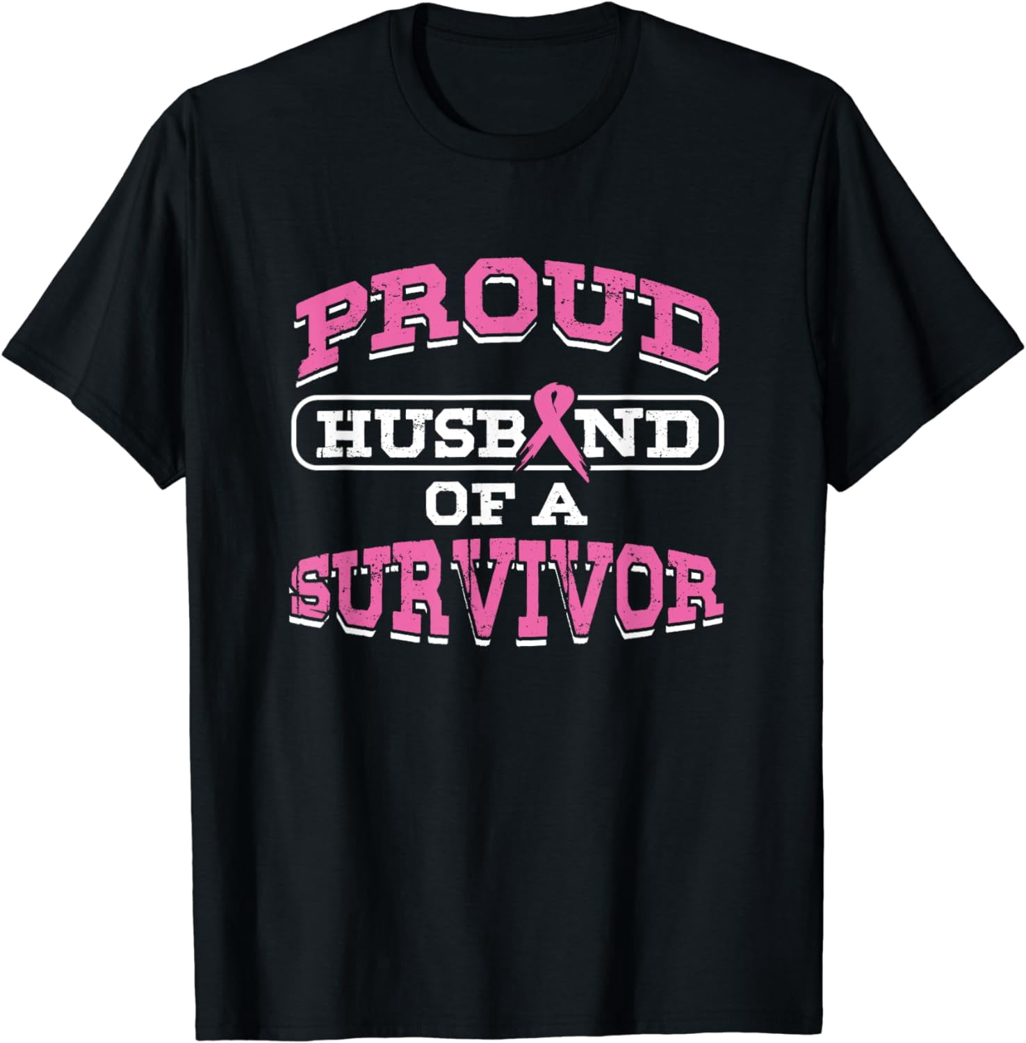 Husband Pink Breast Cancer Survivor Month of Awareness T-Shirt ...
