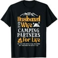 thumbnail image 1 of Husband WIfe Camping Partners Couple Match Camper Men Women T-Shirt, 1 of 3