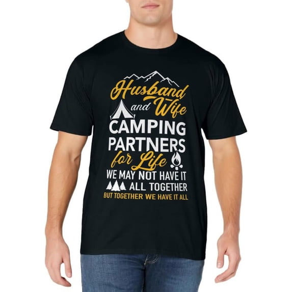 Husband and wife camping partners for life T-Shirt