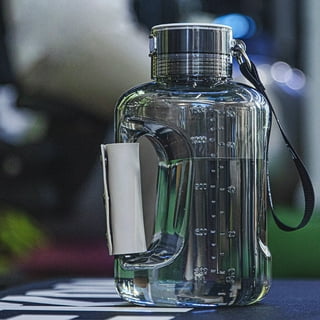 1.5L 2.5L Half Gallon Water Bottle with Times with Straw Water Jug