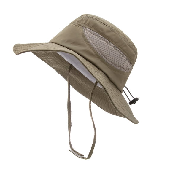Husfou Kids Sun Hat, Summer Toddler Hats Breathable for Girls Boys Baby UPF 50+ Beach Hat Adjustable for 12 months-5 years Wide Brim Caps Sun Protection Bucket Hat Children Hat