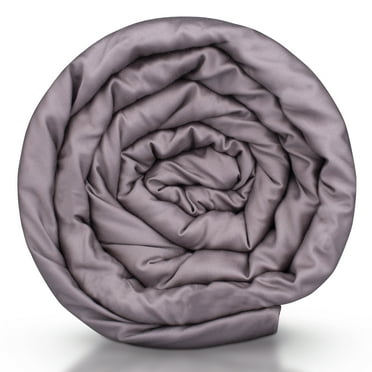 Hush Iced Weighted Blanket 15 lb. Twin 60 in. x 80 in. with Duvet Cover, Gray