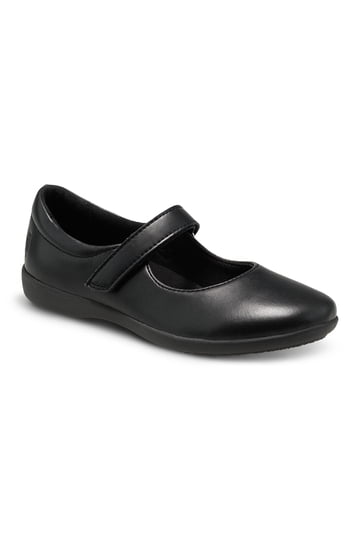 knee length dresses for ladies Hush Puppies Hazel Snr Black Patent School Shoes – Hirst Footwear main image 1