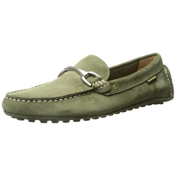 Hush Puppies Men's Longin Terveen Moccasin, Olive Nubuck, 7 M US
