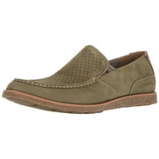 Hush Puppies Mens lorens Jester Slip-On Loafer, Olive Nubuck, 9 W US
