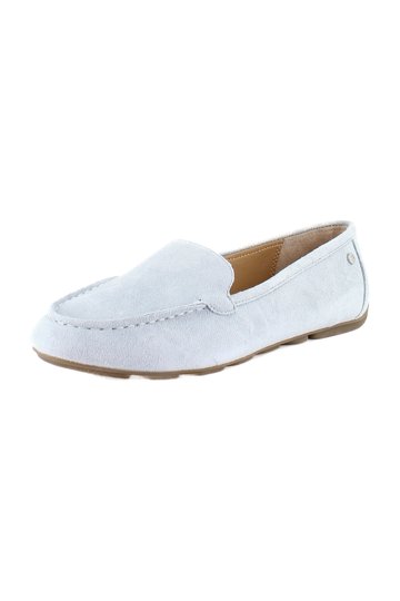 WOMEN Hush Puppies White Leather Slip-On Loafers Hush Puppies White Gen. Leather Nurse Shoes 50s 60s Size 7.5  main image 4