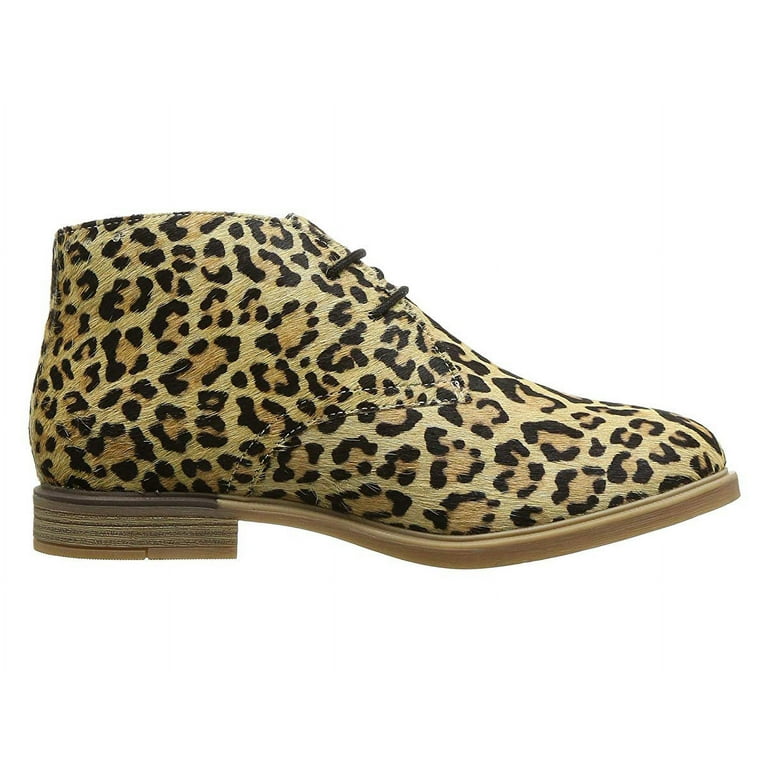 Hush Puppies Women's Bailey Chukka Bootie Leopard Print Suede