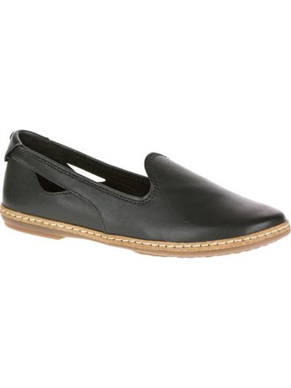 Women's Sebeka Piper Flat, Black Leather, 6 M US
