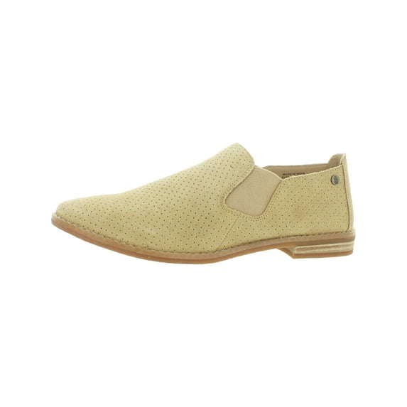 Hush Puppies Womens Ananlise Clever Suede Slip On Clogs Tan 6.5 Medium (B,M)