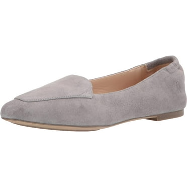 Hush Puppies Womens Hazel Pointe Loafer 6.5 Wide Frost Gray Suede