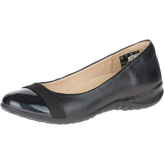 Hush Puppies Womens Linzi Bria Black Leather Slip-On - 6 M